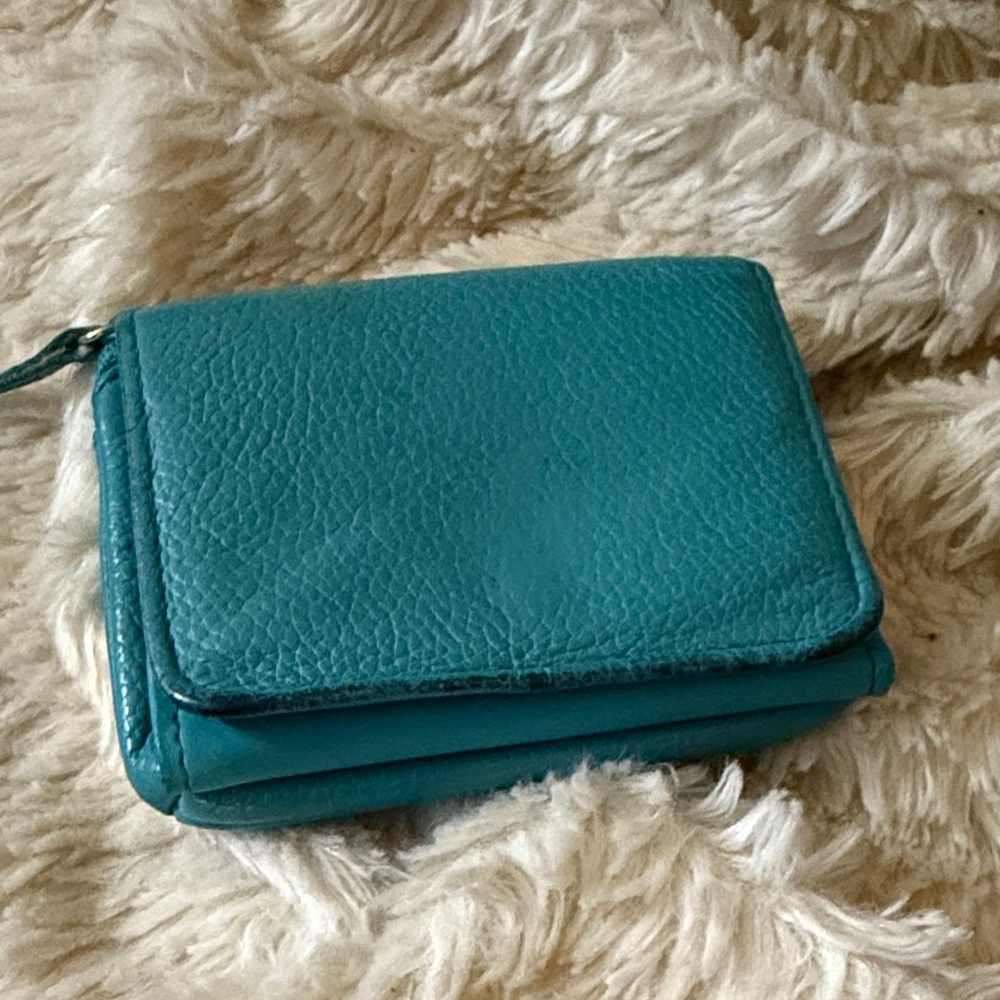 Teal Leather Women's Wallet